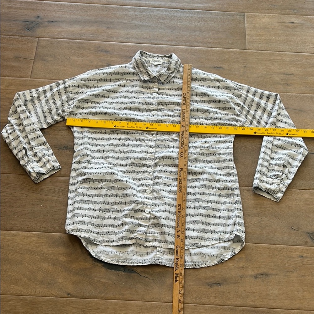 Musical Notes Striped Shirt - Picture 4 of 5